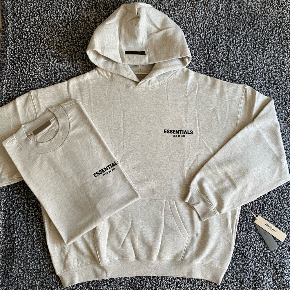 Men’s Fear of God Essentials Bundle, Hoodie & T-Shirt, XXL, NWT